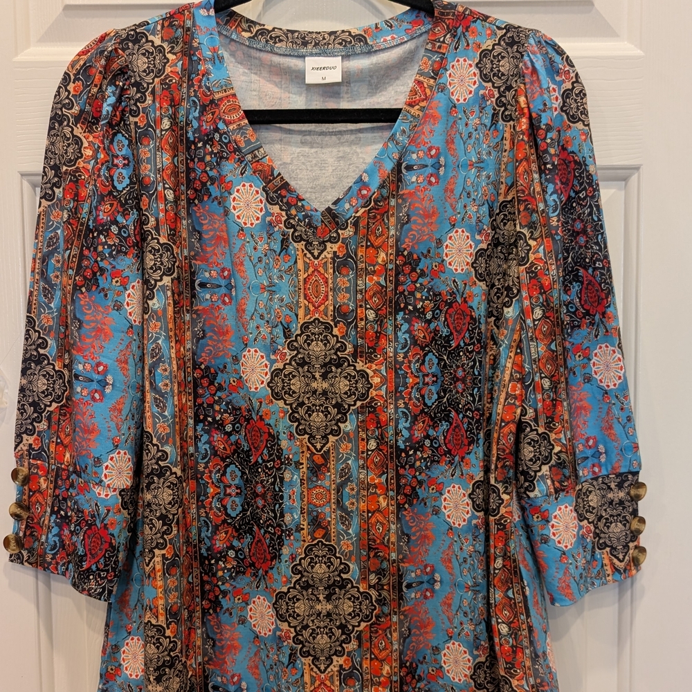 Universal Thread Multicolor Patterned Blouse
